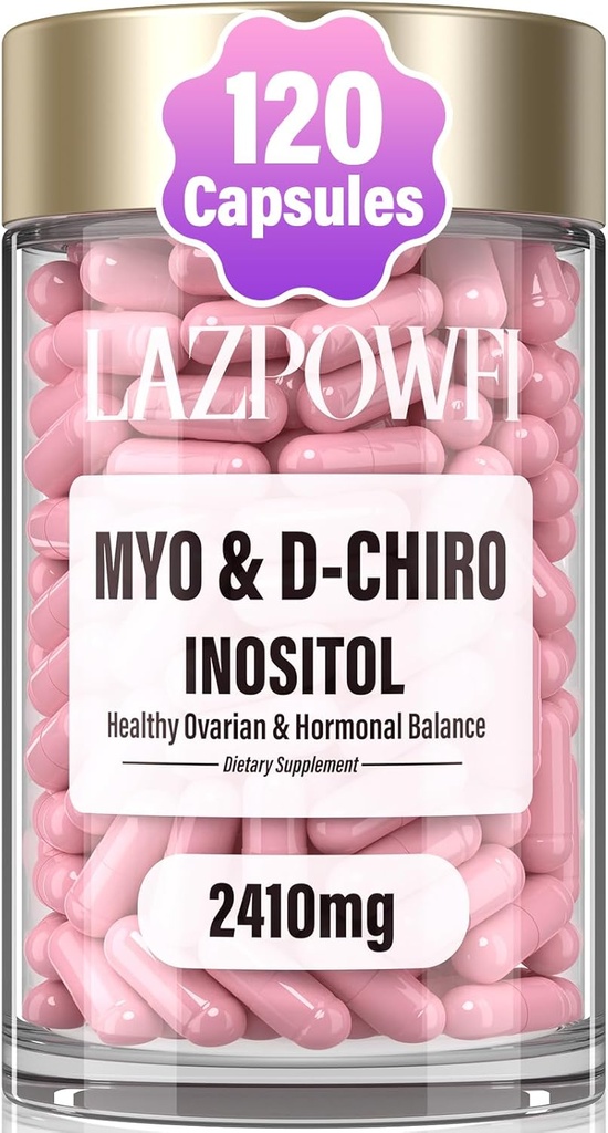 Inositol Supplement - Myo-Inositol ve D-Chiro Inositol Plus Folate and Vitamin D - Sağlıklı Hormon Dengesi ve Sağlıklı Ovarian Desteği Kadınlar için ideal 40:1