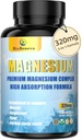 5-in-1 Magnezyum Kompleksi | Glycinate, Malate, Citrate... | Uyku, Kas Rahatlama ve Enerji Metabolism | High Abxia | Vegan, Non-GMO | 120 Capsules