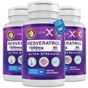 Genx Formulas 1500 mg Reveratrol ile BioPerine for Abvitamin (3 Pack) | Organik Trans-Resveratrol Capsules from Japanese Knotweed, Antioksi Supplement for Health Aging