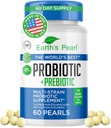 Dünya Kadınlar ve Erkekler ve Çocuklar için Sunbiyotikler - Pearl-Shaped Probiyotik & Prebiyotiks with BIO-Tract®, 4 Milyar CFU, Gut Health Support (60-Day Supply)
