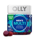 OLLY Men's Multivitamin Gummy, Vitamins A, C, D, E, B, çinko, Blackberry Flavor, 45 Day Supply - 90 Count
