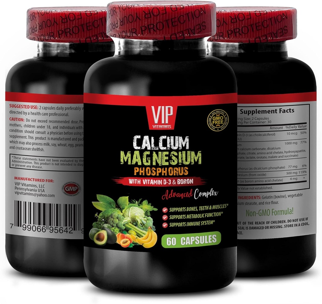 Kalsiyum Tamamı - Vitamin D-3 & Boron ile Gıda Magnezyum Phosphorus - Kadın Vitaminleri Immune Support with Kalsiyum, Dolce Supplement with Vitamin d,uba P Properties 1 Bot 60 Capsphorus