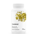THORNE - Vitamin K - Vitamins K1 and K2 (as MK-4 and MK-7) Capsule Supplement - Supports Strong Bones* - Clinically Studied Ingredients - Third-Party Certified - Gluten, Dairy & Soy-Free - 60 Capsules