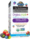 Κήπος της Ζωής Παιδικά Προβιοτικά, Dr. Formulated Probiotics Organic Kids+ Vitamin C & D, Berry Cherry, Gluten Dairy & Soy Free Immune & Digestive Health Supplement, 30 Μασώμενα
