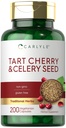 Carlyle Tart Cherry ve Celery Seed Supplement | 200 Capsules | Vegetarian, Non-GMO ve Gluten Free