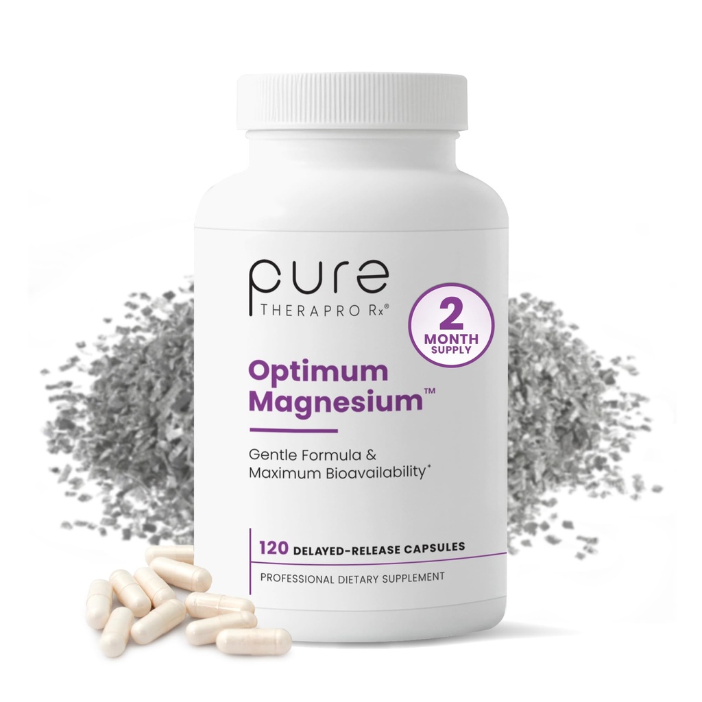 Pure TheraPro Rx Optimum Magnezyum Lysinate Glycinate & Di-Magnesium Malate, ABD'de Yapıldı | 2 Ay Supply | Chelated for maximum Abxia, Supports Bone Health & Energy, Non-GMO