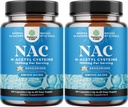 NAC Supplement N-Acetyl Cysteine 1000 mg - Vegan High Abxia Non-Smelly NAC 1000 mg Capsules Glutathione Precursor for Liver Cleanse Detox & Repair Plus Lung Health and Immunity Support (4 Ay)
