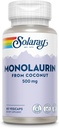 SOLARAY Monolaurin 500 mg from Natural Coconut - Monolaurin Supplement for Powerful Nutritive Support - 60-Day Money Back Garanti, Lab TY - 60 Hizmet, 60 VegCaps