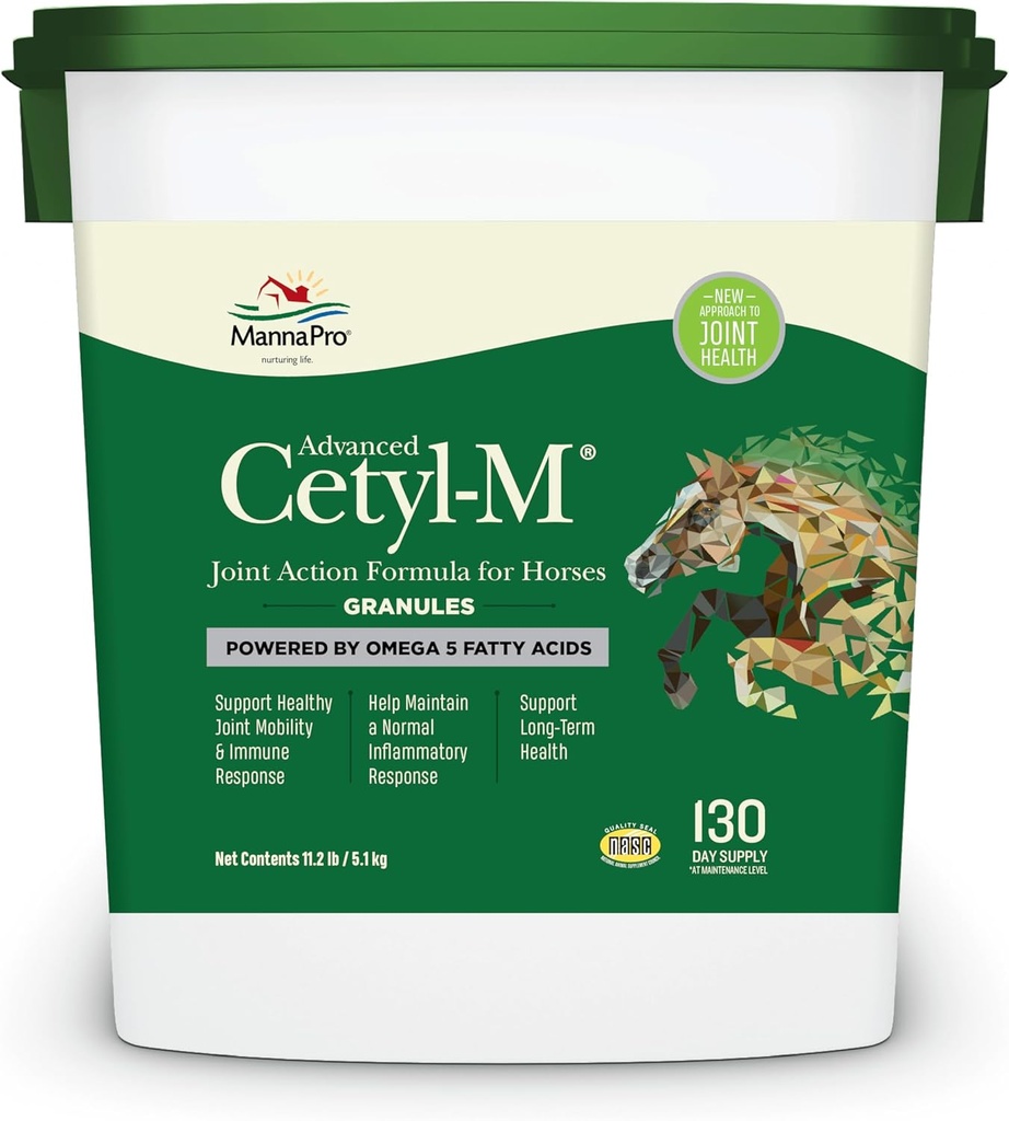 Manna Pro Cetyl-M Joint Supplement for Horses - Powered by Omega 5 Fatty Acids - 11.2 lb
