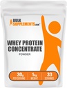 BulkSupplements.com Whey Protein Yoğun Toz - Whey Protein Toz Supplement, Unsweetened, Unflavored & Gluten Free, 30g per Service, 1 kg (2.2 lbs) (Pack of 1)
