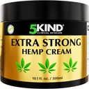 5kind Extra Strong Κρέμα κάνναβης 10.1 fl oz - Μέγιστη δύναμη - Φυσική Ανακουφιστική κρέμα ανάνηψης - Μυϊκό τρίψιμο για την Χαμηλότερη Πίσω, αρθρώσεις, λαιμός, γόνατα & ώμους