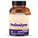 WellnessOne ProOneZyme Digestive Enzymes Συμπληρώματα - Systemic Proteolytic Enzymes for Digestion, Gut Health, Gas Relief & Bloating - Περιέχει Bromelain, Nattokinase, Protease & More - 90 Κάψουλες