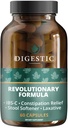 Digestic - Laxative for Constipation Relief, Stool Softener for IBS Σοβαρή και Ισχυρή Δυσκοιλιότητα 100% Φυσικό - 60 Κάψουλες - Cleanse Colon, Detox Cleanse, Gas and Bloating Stomach Relief for Adults