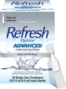 Optive Advanced Lubricant Eye Drops, Preservative-Free, 0.01 Fl Oz Single-Use Konteyners, 30 Count