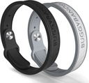 Mosquito Repellent Bracelets, 2 Pack Silicone Mosquito Repellent Bands with DEET Free, Natural & Waterproof Bug Wristbands for Kids and Adults, Outdoor Traveling Protection (Black&Grey)