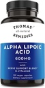 Thomas'ın tüm doğal remedies Alpha Lipoic Acid 600 mg, B-Vitamins ile 120 Capsules, Vegan, Hayır