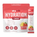 SkyMD Hydration + Enerji | Elektrolytes Toz Paketleri | Low Sugar, sodyum, 10 Calories | 10 Vitamin ve Mineraller | 150g Caffeine for improve Focus and Performance | Strawberry Lemonade | 14 Sticks
