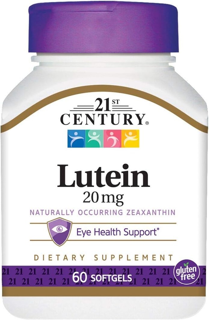 21. Yüzyıl Lutein 20 mg Softgels - 60 ct, 3 Paket