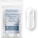 PureCaps USA - Boş Vejetaryen Vegan Pill Capsules Boyutu 0| 1.000 Joined Pills| Clear| Non-GMO Sertifikalı| SLS, Gluten, Preservative Free Free