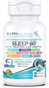KAPPA NUTRITION Sleep 60, Sleep Aid, 60 mg of Melatonin, 60-Day Supply, Non-Habit Format Vegan Capsules Natural Materialss for Easier Bedtime, Herbal Supplement, Valerian Root, Chamomile Non-GMO