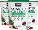 FORCE FACTOR Smarter Greens Superfood Chews, 3-Pack, Greens and Superfoods with Probiyotiks, Antioksis, and Fiber, Greens Supplement to Support Digestion, Nitric Physics, and Energy, 180 Chews
