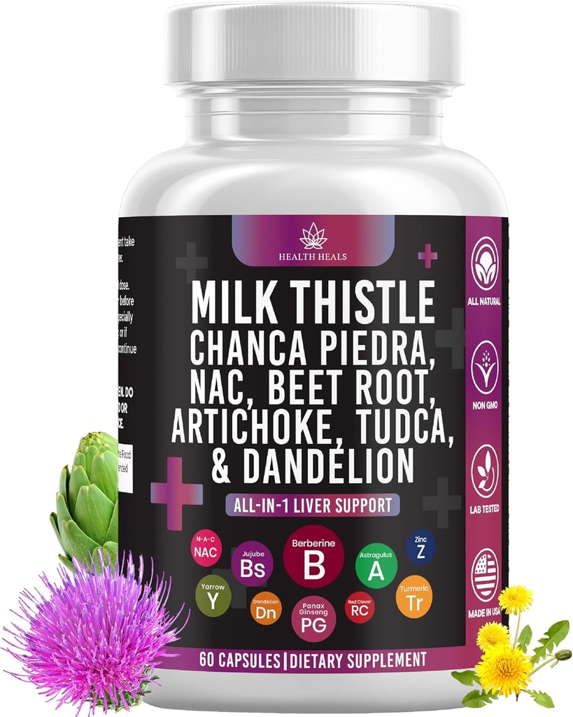 Süt Butle NAC Chanca Piedra Beet Root Artichoke Dandelion Root- Liver Supplement Plus Astraus TUDCA Choline & Ginger- 60 Kont