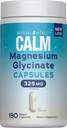 Doğal Vitality Calm, Magnezyum Glycinate Supports Bone, Muscle, Heart, & Nerve Health, Non-GMO, Vegan, Gluten Free 180ct