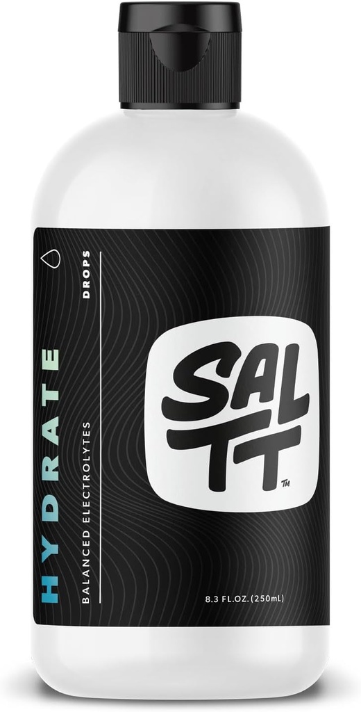 SALTT Hydrate Electrolyte Drops - Keto Diyetleri - Intermittent Fasting - Immune Support - Gluten & Sugar Free - Paleo - sodyum, Magnezyum, Pyum & Trace Minerals - Unflavored - 8.3 fl ozz