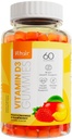 Khair Halal Vitamin D3 Gummies for Bone & Muscle Support - Μη-GMO, Γλουτένη & Ζελατίνη Δωρεάν, Χορτοφαγικά, Haal-Certified, Φυσικό Μάνγκο, Ροδάκινο & Frawberry Flavors - 60 Gummies
