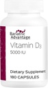 Bariatrik Avantaj Vitamin D3 5.000 IU - Bariatrik Vitamin D Capsules - Su-Miscible - Bone Strength Support* - Easy Sw Capsule - 180