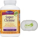 Nature's Secret Super Cleanse Extra Strength Toxin Detox & Gentle Elimination Total Body Cleanse, Digestive & Colon Health Support, 200 Tablet, Pill Case ile