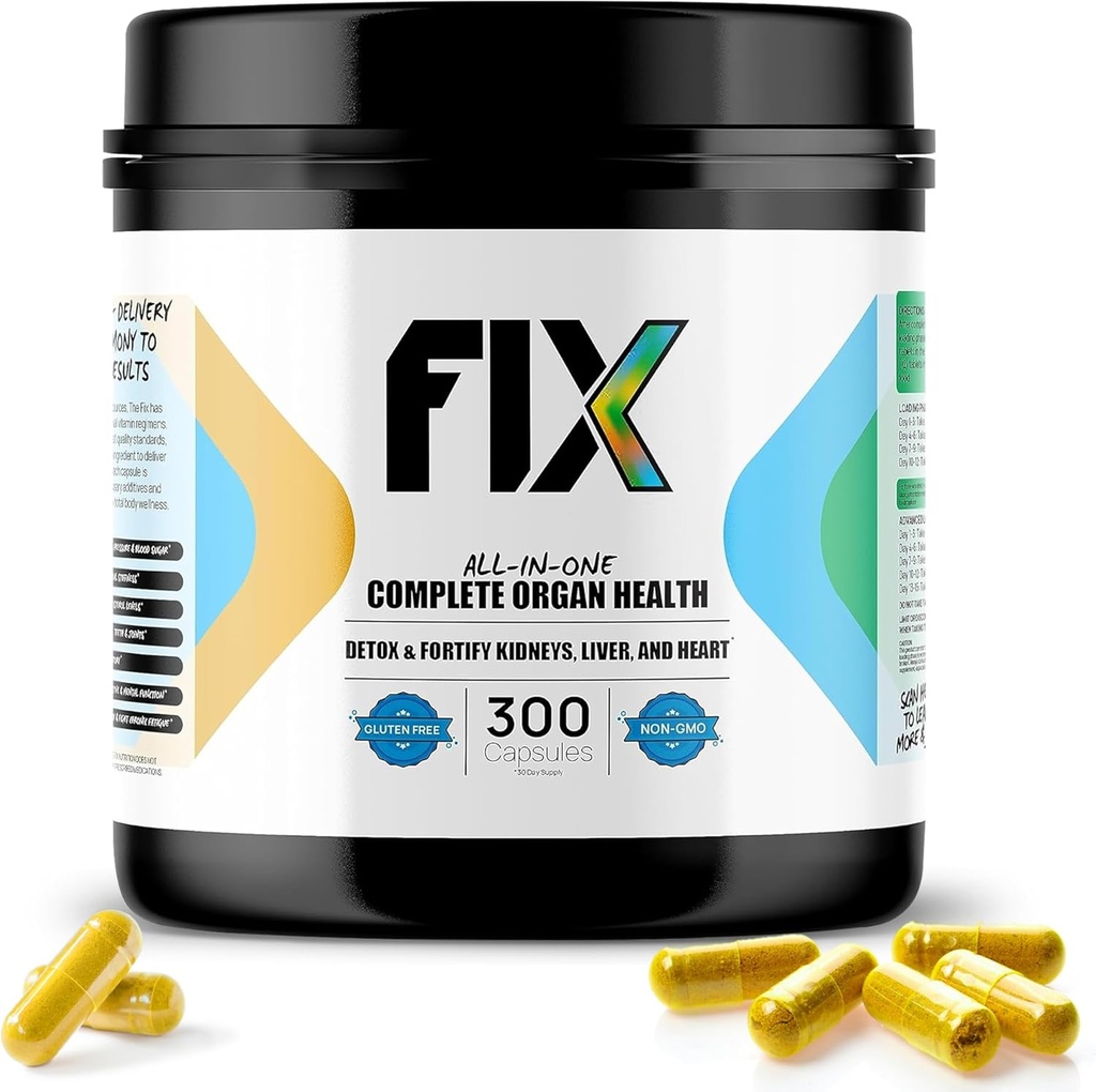 16-in-1 Tamam Health Supplement - Organ Desteği Liver, Heart, and Kidney - Non-GMO, Vegan Formula - Holistic Well-Being - 30 Hizmetler Per Konteyner