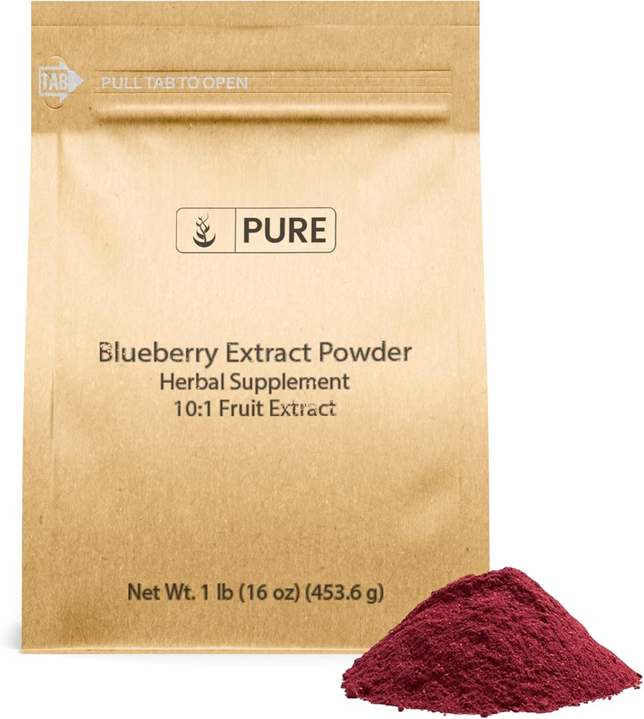 PURE ORIGINAL INGREDIENTS Blueberry Extract Toz (1 lb) Pure Herbal Supplement Toz