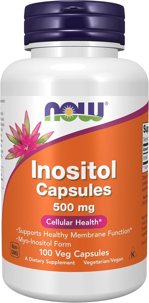 Τώρα τρόφιμα, Ινοσιτόλη 500mg, 100 κάψουλες