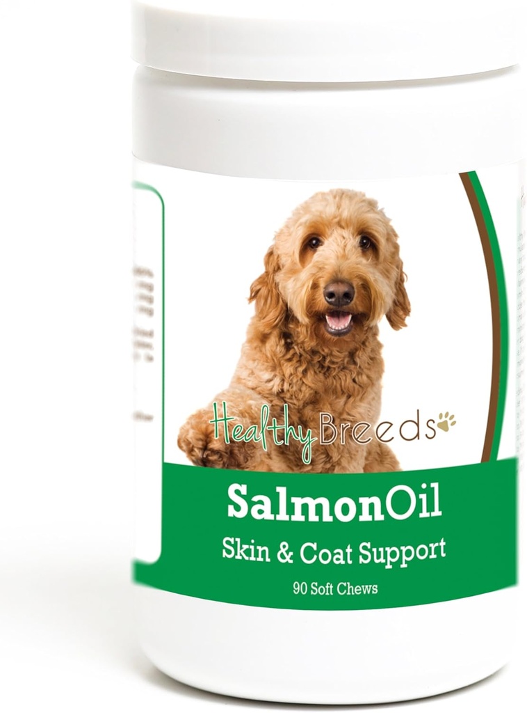 Sağlıklı Breeds Goldendoodle Salmon Oil Yumuşak Chews 90 Kont