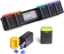 Haftalık Pill Organizer Manyetik, Emekli Pill Box 7 Gün Bir Gün, Büyük Seyahat Pill Vakası, Hafta Günlük İlaç Yararı, Tıp Konteyneri Tamam, Vitamin, Black