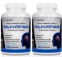 NöroShield, Brain Supplement a Nootropic Brain ATM and Memory Supplement, Contains Huperzine A, Ginko Biloba, Bacopa Plus Antioksis for Brain Health, Multi-Ingredients, 2 Şişes, 180 Capsules