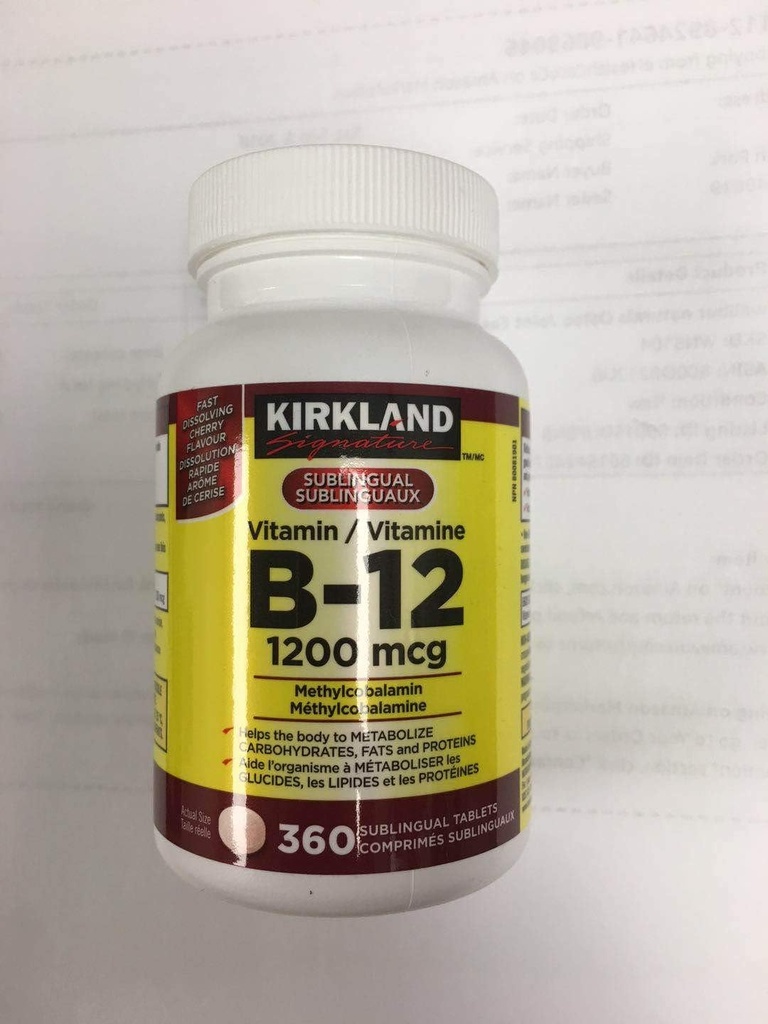 Kirkland Signature Vitamin B12, 120006, 360 Tablet