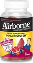 Airborne 750mg Βιταμίνη C Gummies Για Ενήλικες, Συμπλήρωμα Ανοσολογικής Υποστήριξης με Ισχυρές Αντιοξειδωτικές Βιταμίνες A C & E - 63 Gummies, Βατόμουρο Ρόδι Γεύση