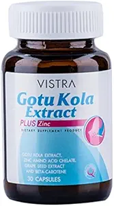 Vistra Gotu Kola Ekstraksiyon Plus çinko Diyeter Supplement Ürün 30 Capsules for Acne Treatment