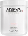 Kodage Liposomal L-Glutamine Toz - Yüksek Lisanslı L-Glutamine 5.000 mg - 3Month Supply - Liposomal Delivery, Free-Form Platinum Acid, Unflavored Glutamine - Non-GMO Gluten-Free - 16.67 ozmin