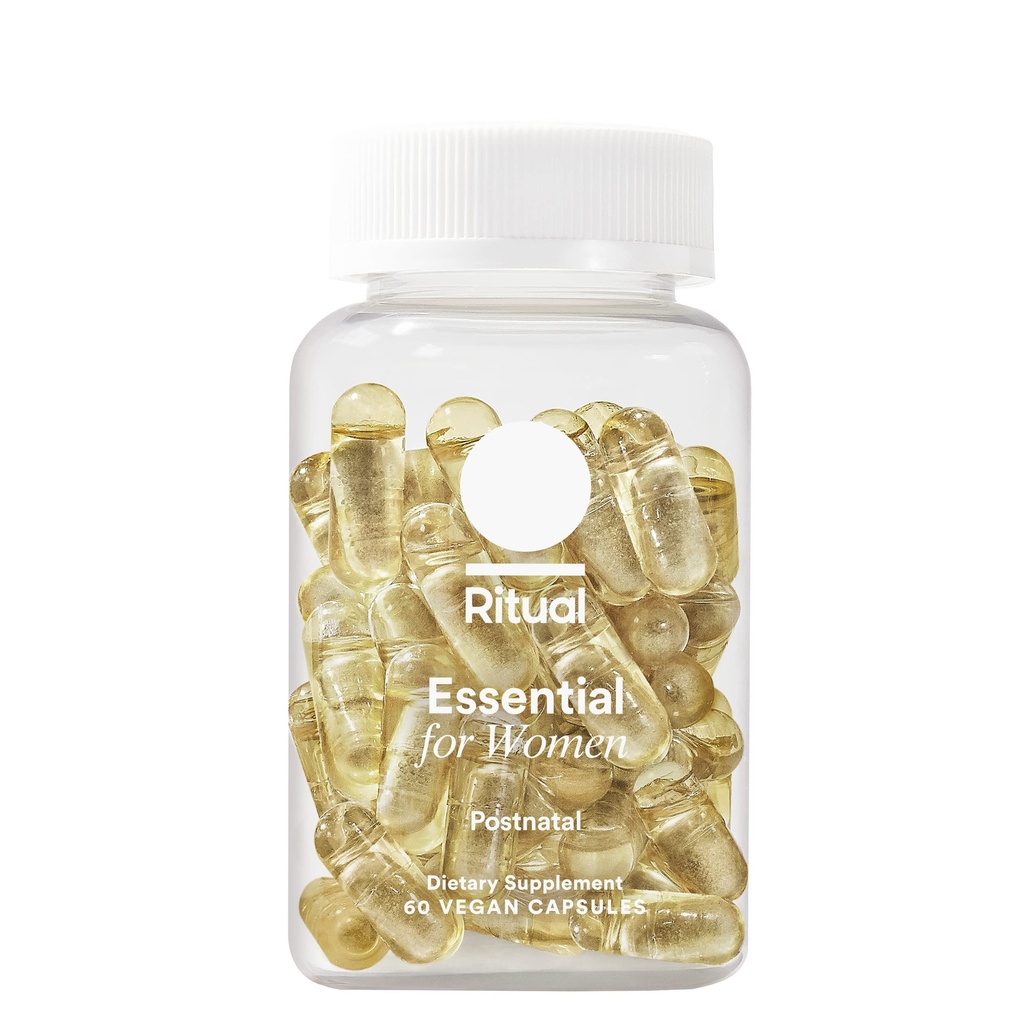 Ritual Essential for Women Postnatal Multivitamin - Postpartum Vitamin - Omega-3 DHA & Choline for Lactation Support, A, C, D3 & Çinko for Immune Function Support*, B12, Iodine, Biotin, 30 Day