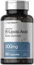 Horbäach Stabilized R-Lipoic Acid 300 mg | 60 Capsules | Biotin Optimizer | Non-GMO, Gluten Free | Na-RALA Supplement