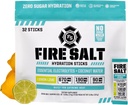Fire Science Fire Salt Hydration Sticks, Electrolytes & Coconut Water, Hydration Drink Mix with Magnezyum, Pyum & sodyum, Zero Sugar, Single Serve On The Go Packs, Lemon Lime Flavor, 32 Count
