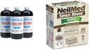 Alkalol Nasal 3 Pack, NeilMed Sinus Rinse Kit with Xylitol - Nasal Congestion, Dissolves Mucus, Antibacterial
