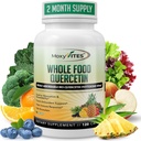 MoxyVites Quercetin with Bromelain 500 mg Supplement - Bioaktif Phytosome Kompleksi, Saf Organik Tüm Gıda Mevsimi Destek, Antioksi, 20X Abxia & Bioavailability-120 Caps