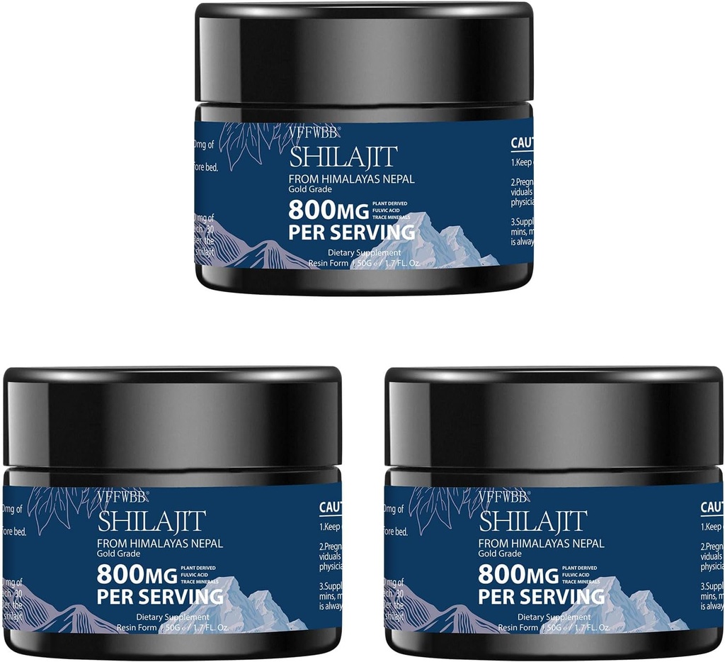 800 mg Shilajit Pure Himalayan Organik Shilajit Giyim-Gold Grade Shilajit for Men and Women with 85+ Trace Minerals & Fulvic Acid-100 Natural Shilajit Supplement for Energy & Immune Support -50 Grams