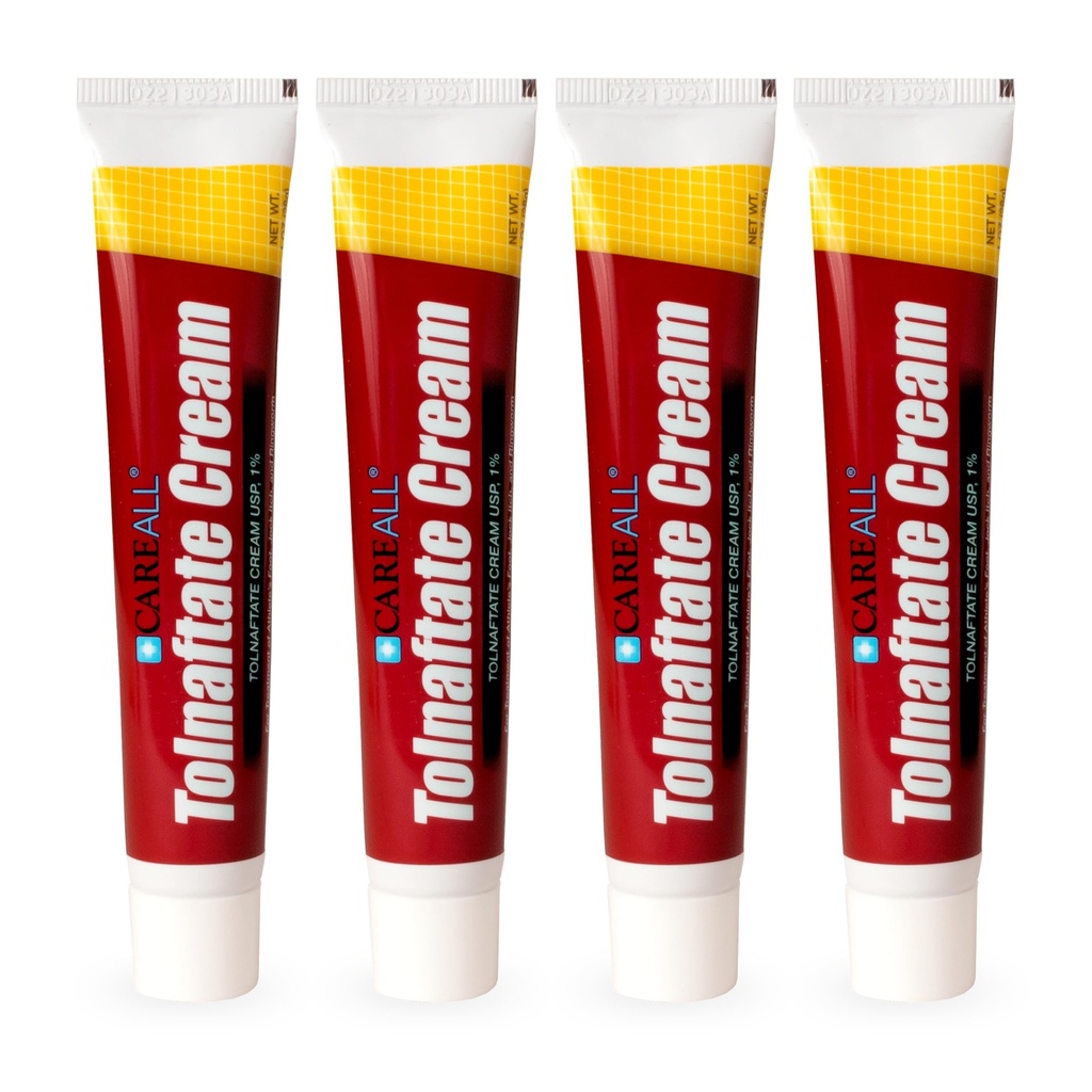 CareAll Tolnaftate Cream USP 1%, 1.0 oz. Tube (4 Pack), Αποτελεσματική Αντιμυκητιασική Θεραπεία και Itch Relief για το πόδι του αθλητή, Jock Itch, Ringworm, Σύγκριση με το Leading Brand