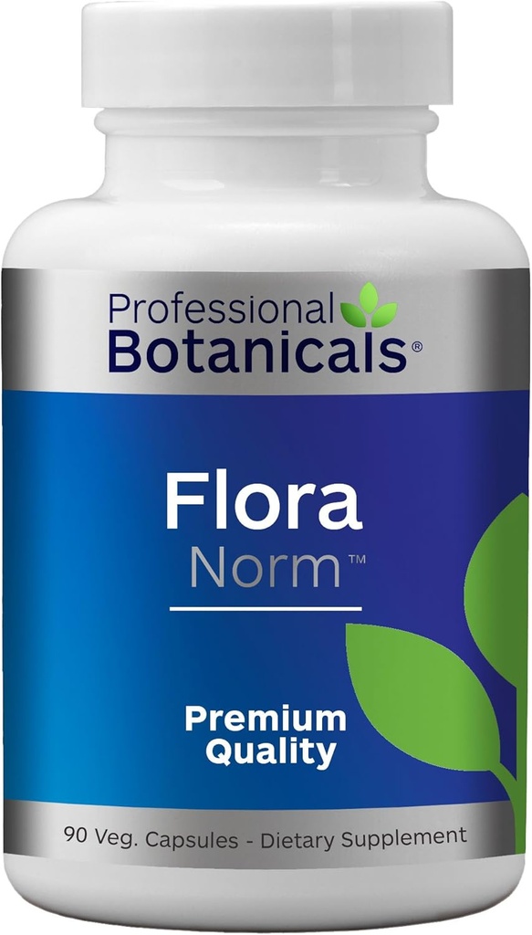 Profesyonel Botaniklar Flora Norm - 12Strain Potent Vegan Probiyotik Mix (10 Milyar CFU/gm.) Digestive ve Immune Health 90 Vegetarian Capsules
