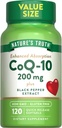 Nature's Truth CoQ10 200 mg | 120 Softgels | High Abors | Non-GMO & Gluten Free Coenzyme Supplement | with Black Pepper Extract
